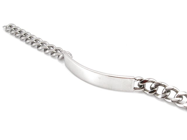 Pulsera esclava brillo de Acero inoxidable 1