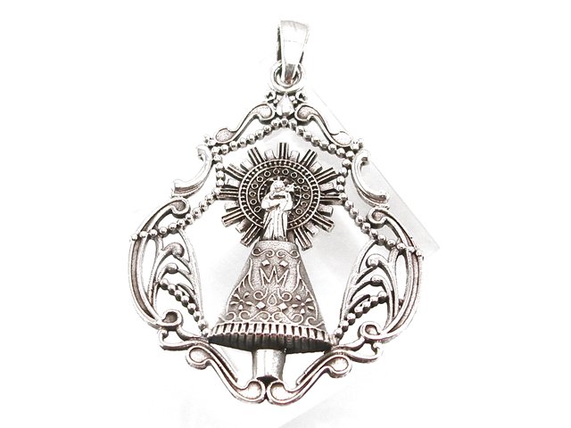 Colgante de la Virgen del Pilar en Plata de ley