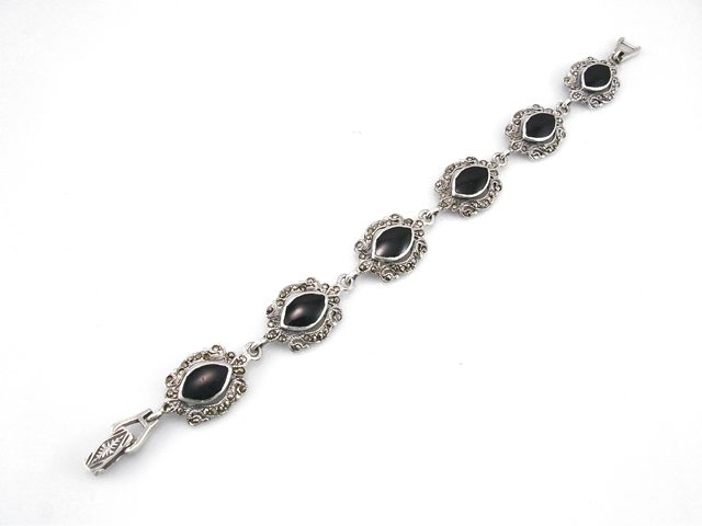 Pulsera de Plata vieja con Marquesitas 1