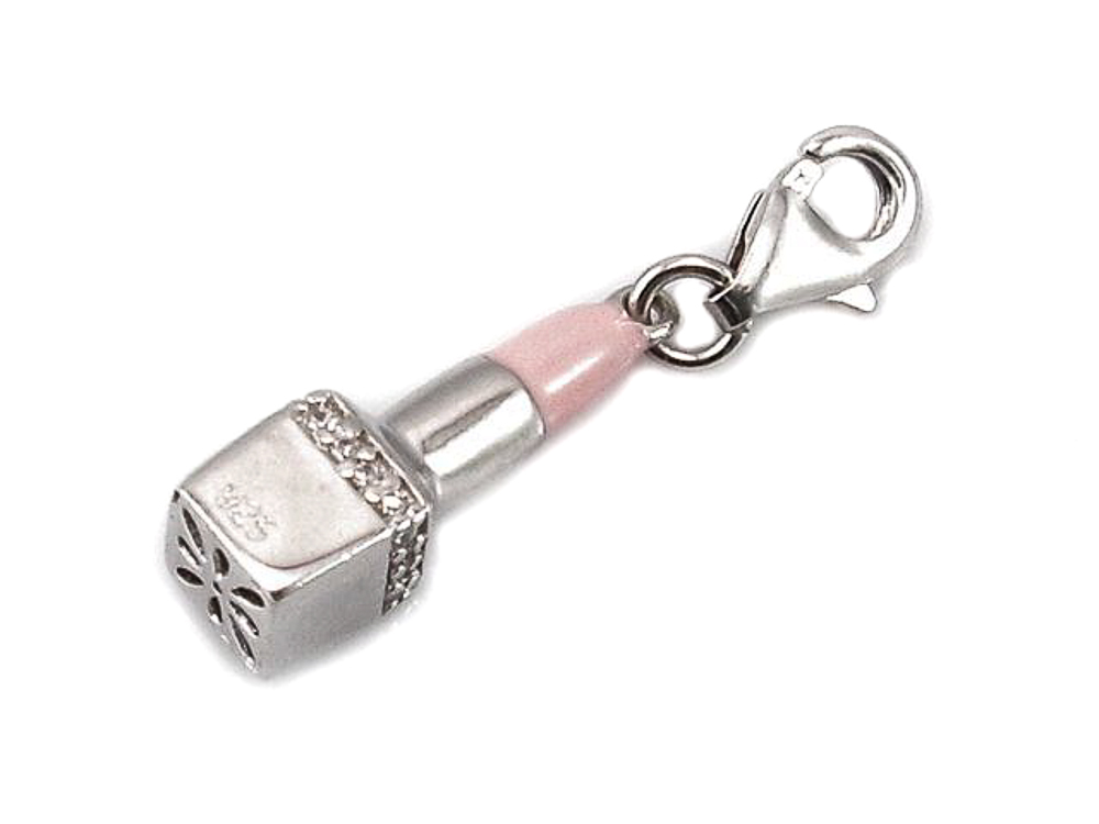 Barra de labios Colgante tipo Charms de Plata de ley