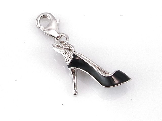 Colgante Plata y Esmalte Zapato Noche