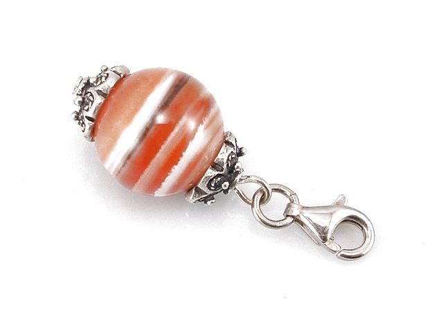 Colgante del Amor de Plata y Piedra Natural