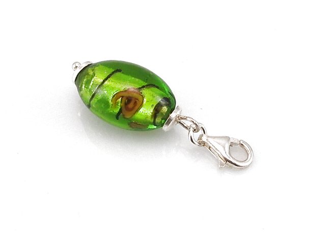 Colgante del Dinero tipo Charms en Plata y Piedra Natural