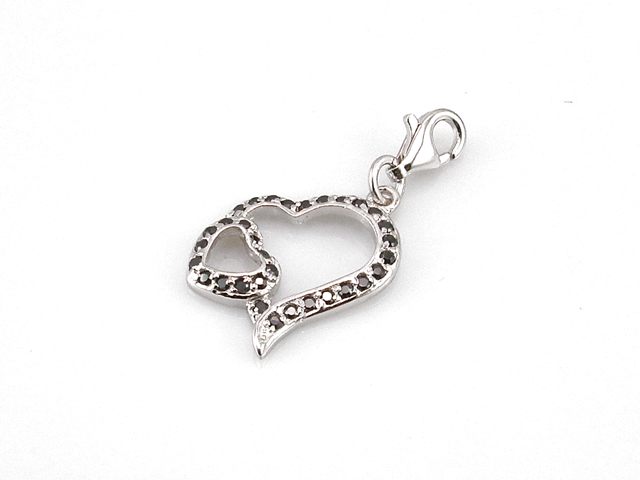 Colgante Corazon de Plata con Circonitas