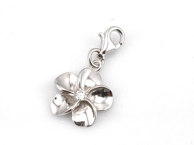 Colgante de Plata Flor con Circonita