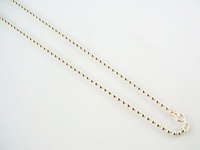 Cadena bolas de Plata de ley 90 Cm.