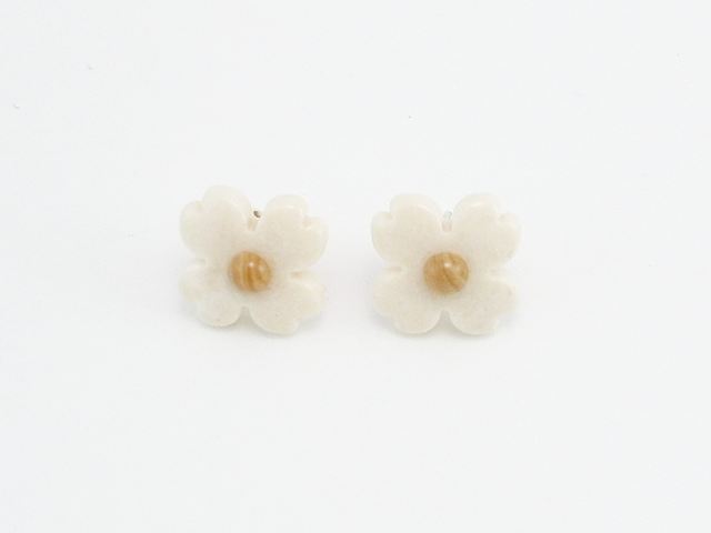 Pendientes margarita crudo de Plata de ley