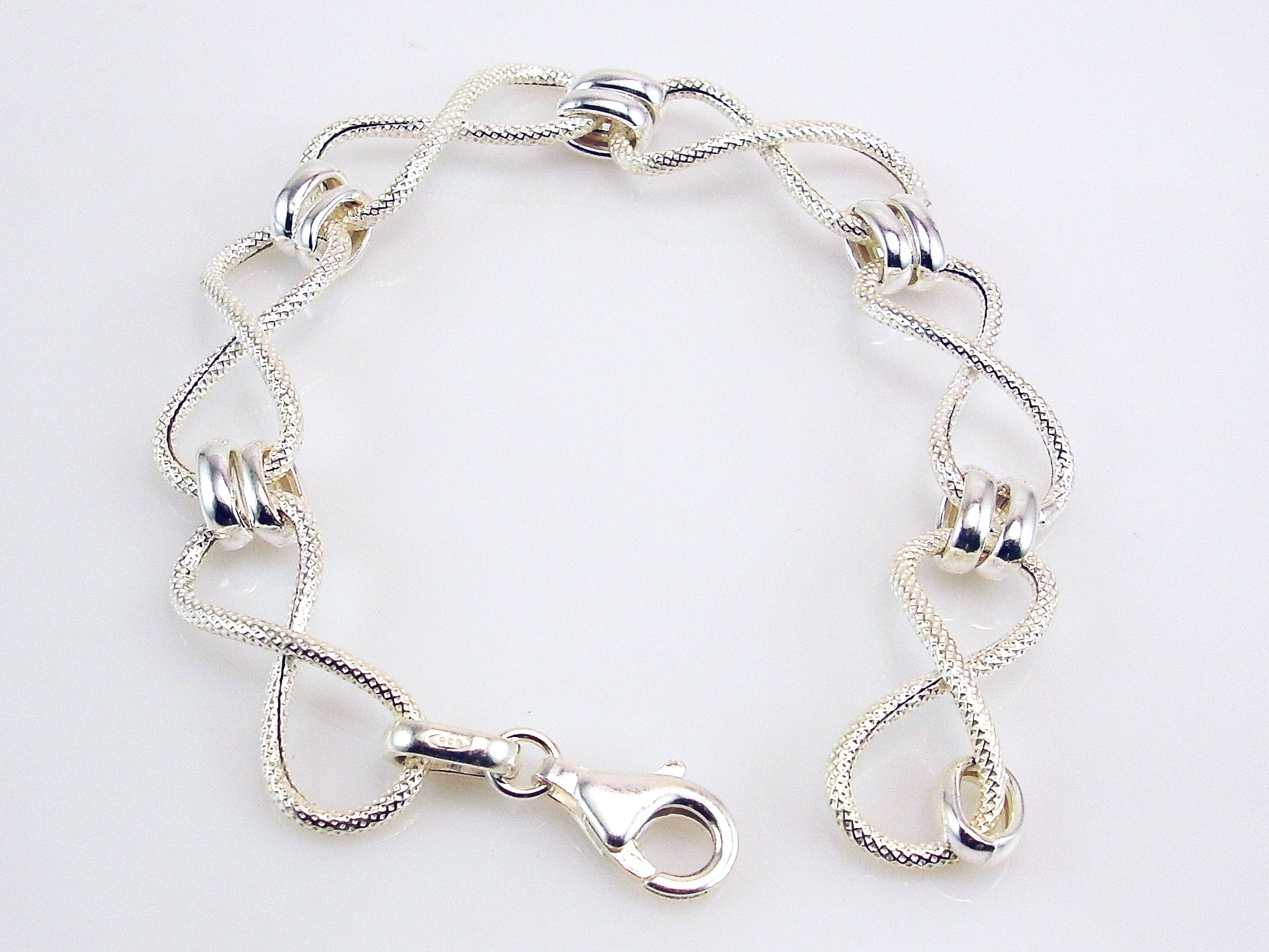 Pulsera de Plata de ley infinitos tallados