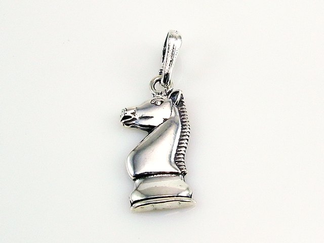 Colgante caballo ajedrez de Plata de ley