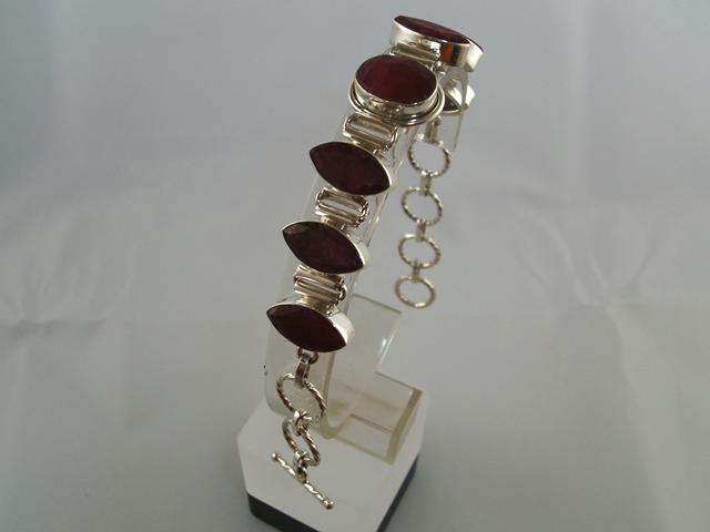 Pulsera con cuarzo en Plata de ley