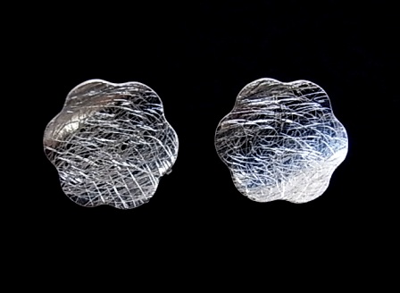 Pendientes de Plata de ley Flor matizada