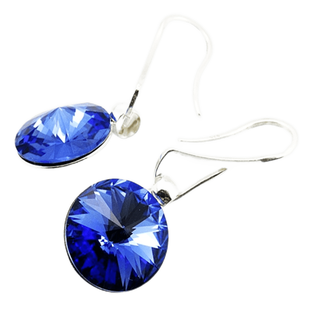 Pendientes de Plata y cristal Swarovski Azul