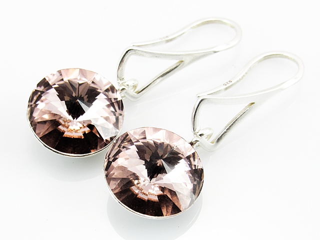 Pendientes de Plata con cristal Swarovski nude