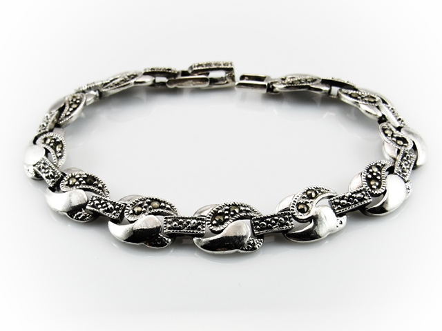 Pulsera de Plata y Marquesitas estilo vintage