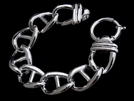 Pulsera de Plata eslabones cruzados