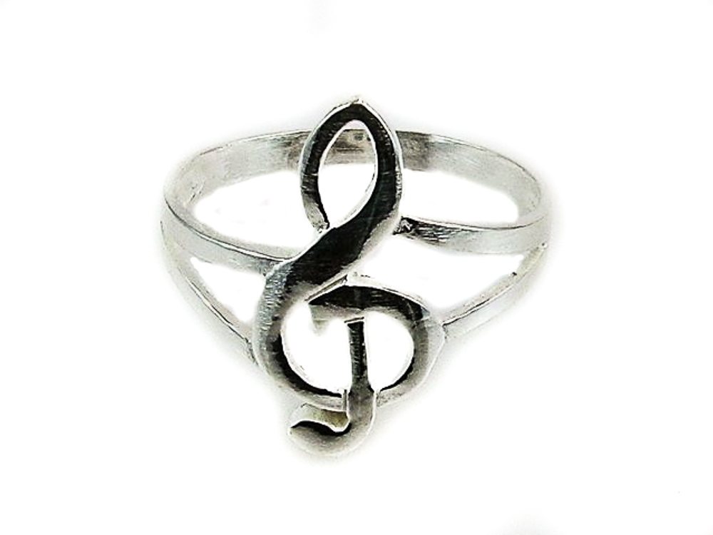 Anillo Clave de Sol de Plata de ley