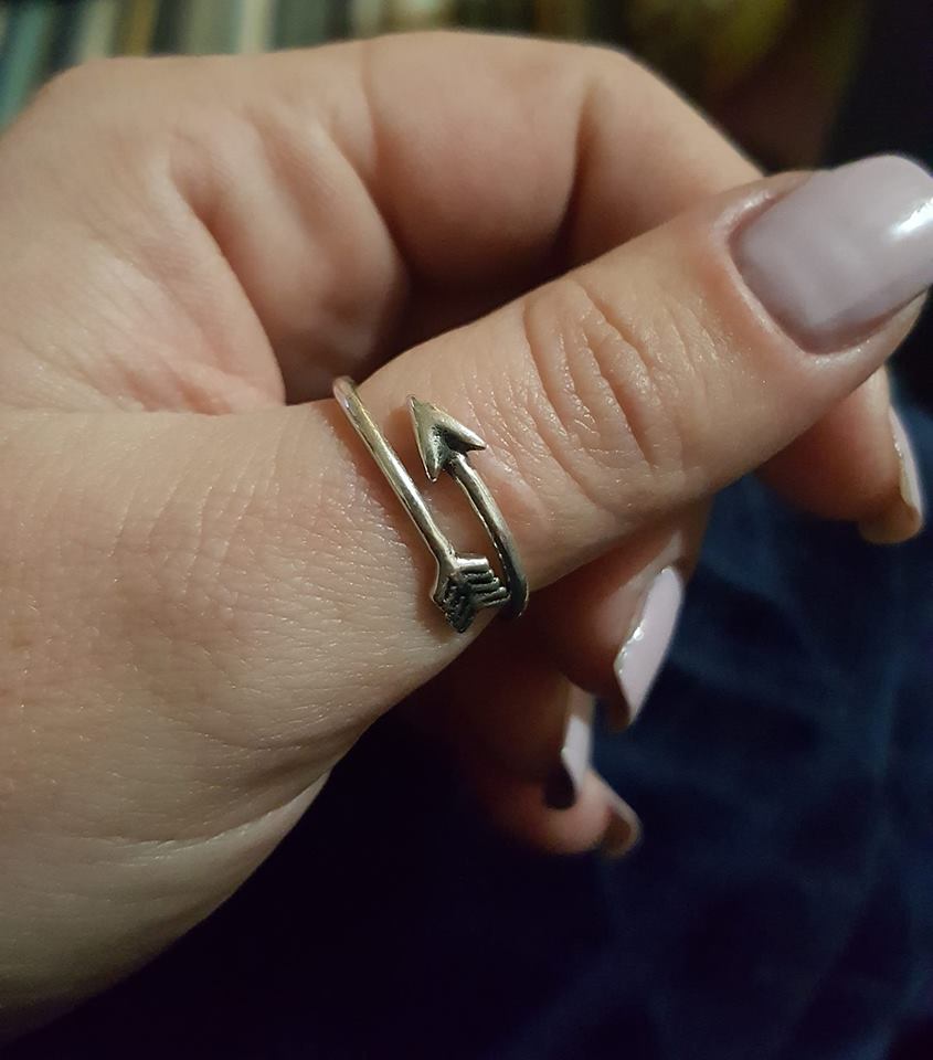 Anillo flecha de Plata vieja 3
