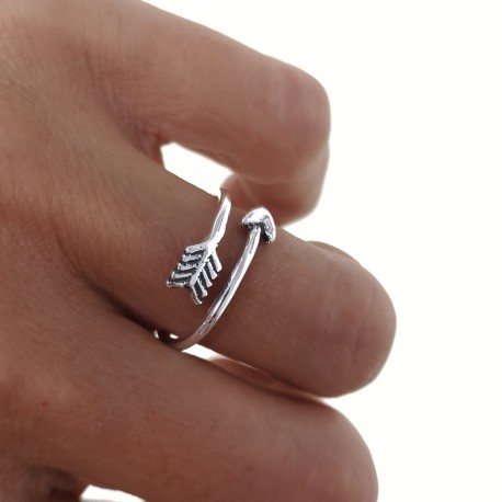 Anillo flecha de Plata vieja 4