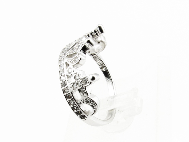 Anillo corona de Plata rodiada con Circonitas microengastadas_1