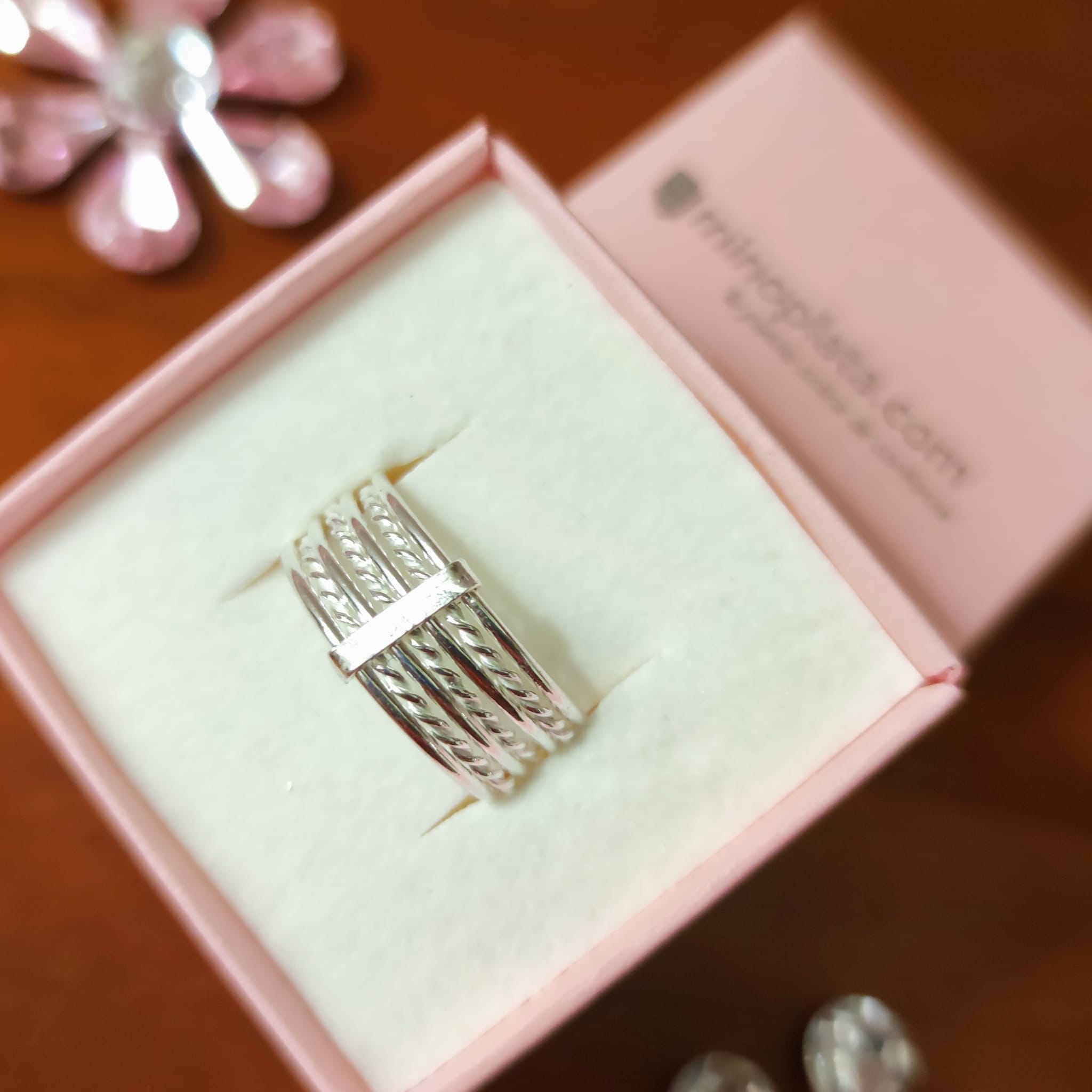 Anillo semanario de Plata de ley 1