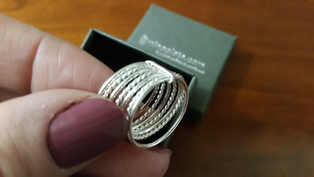 Anillo semanario de Plata de ley 3