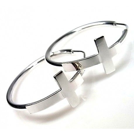Aros de Plata y cruz