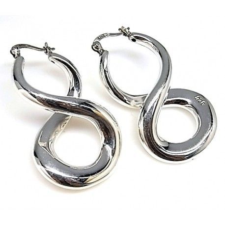 Aros ocho de Plata de ley