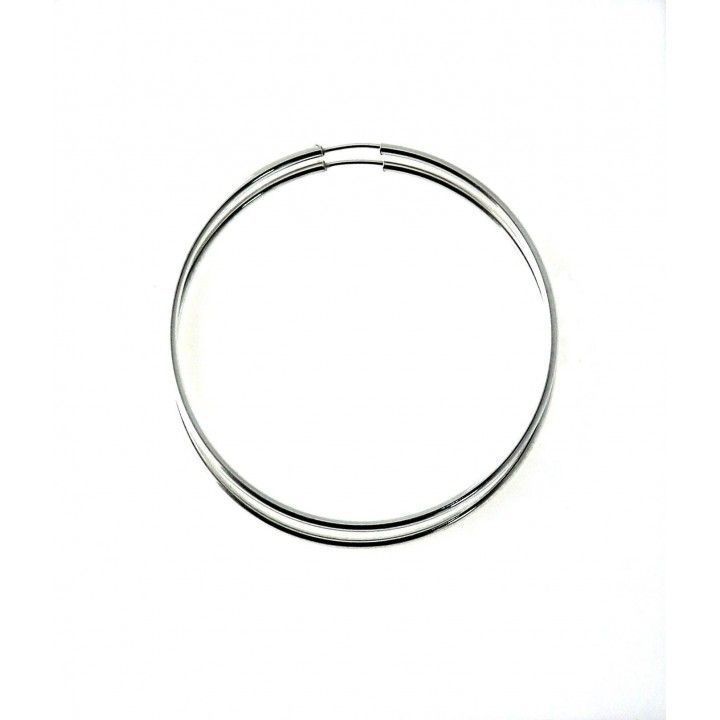 Aros finos de Plata de ley 50mm