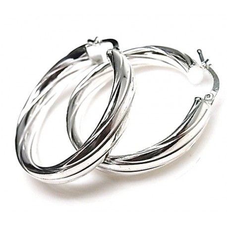 Pendientes Aros de Plata galloneados