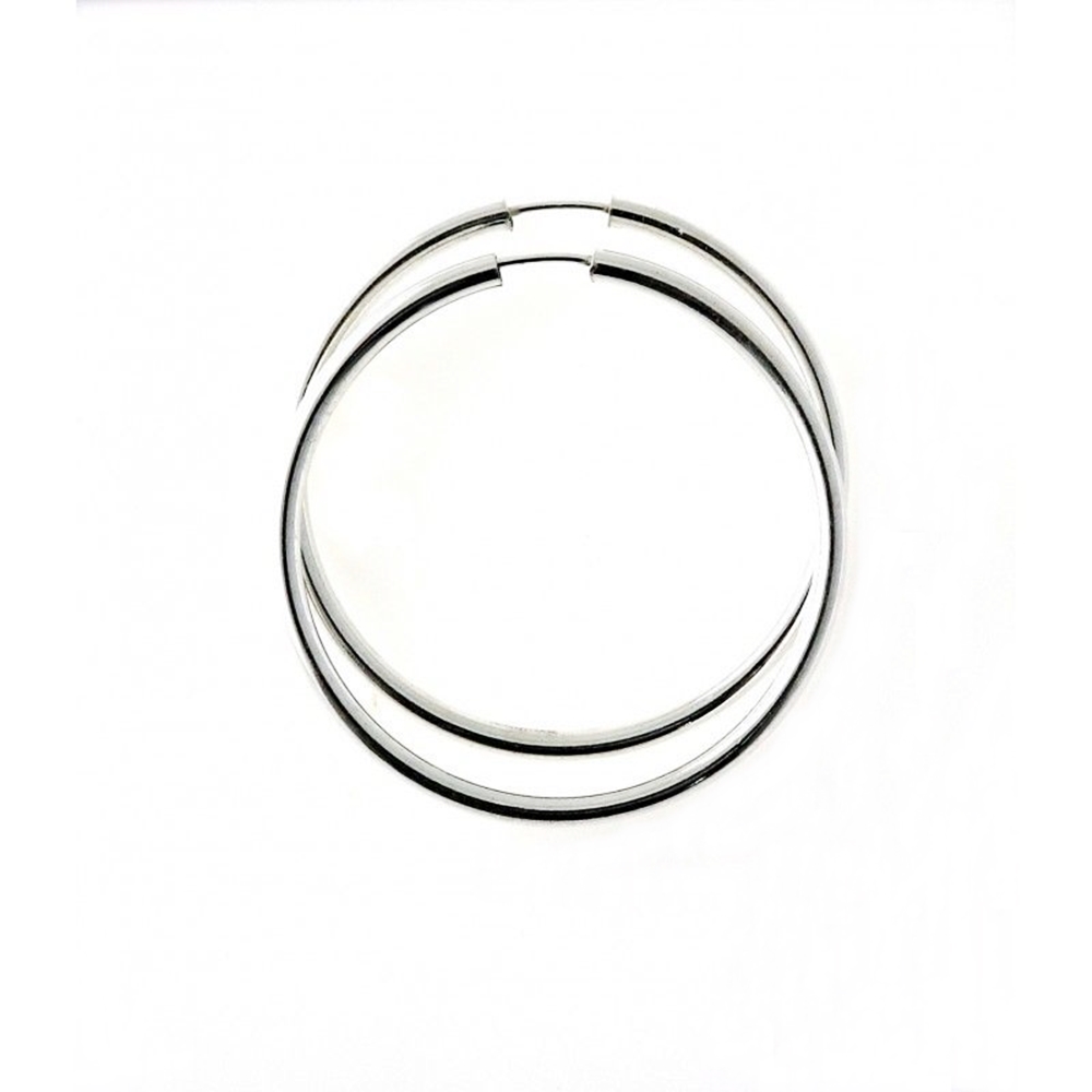 Pendientes Aros gordos de Plata de ley 45 Mm.
