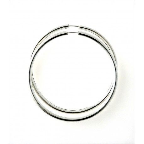 Pendientes Aro gordo de Plata de ley 55mm y 3mm grosor