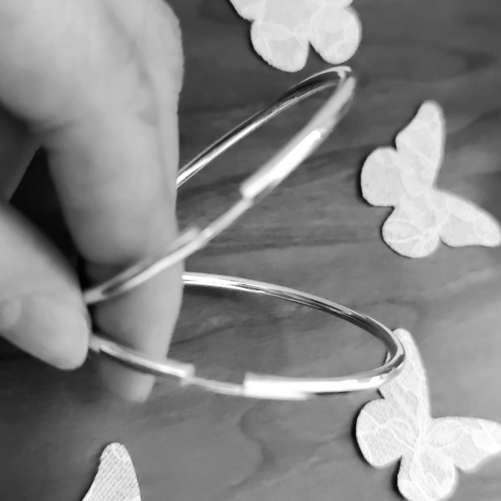 Pendientes Aro gordo de Plata de ley 55mm y 3mm grosor 4