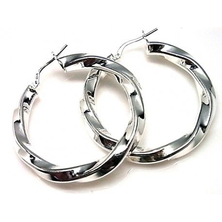Aros reliados de Plata de ley 32 Mm.