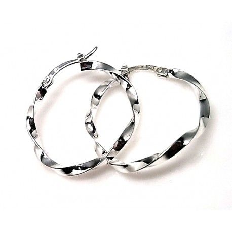 Aros de Plata reliada 23 Mm.