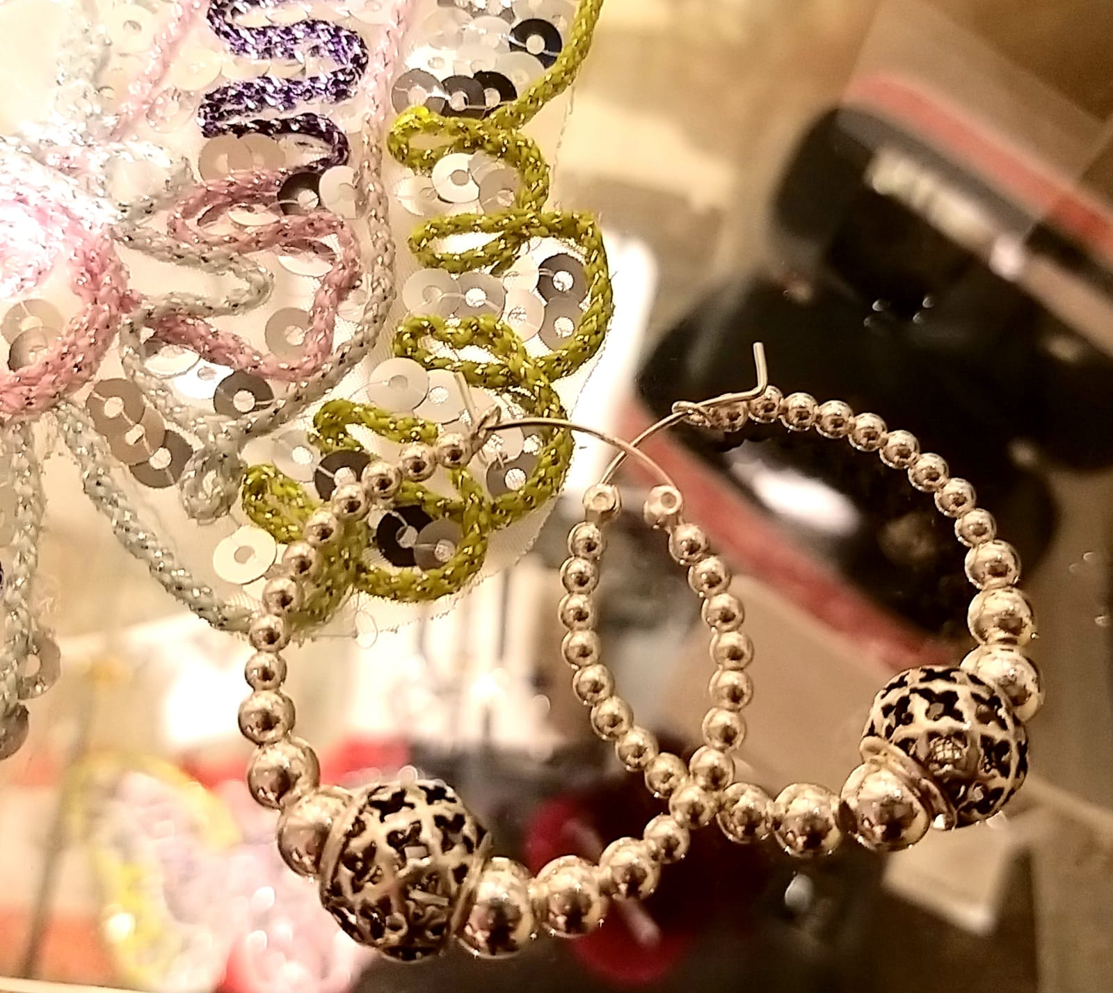 Aros de bolas de Plata de ley para mujer 35 Mm 2