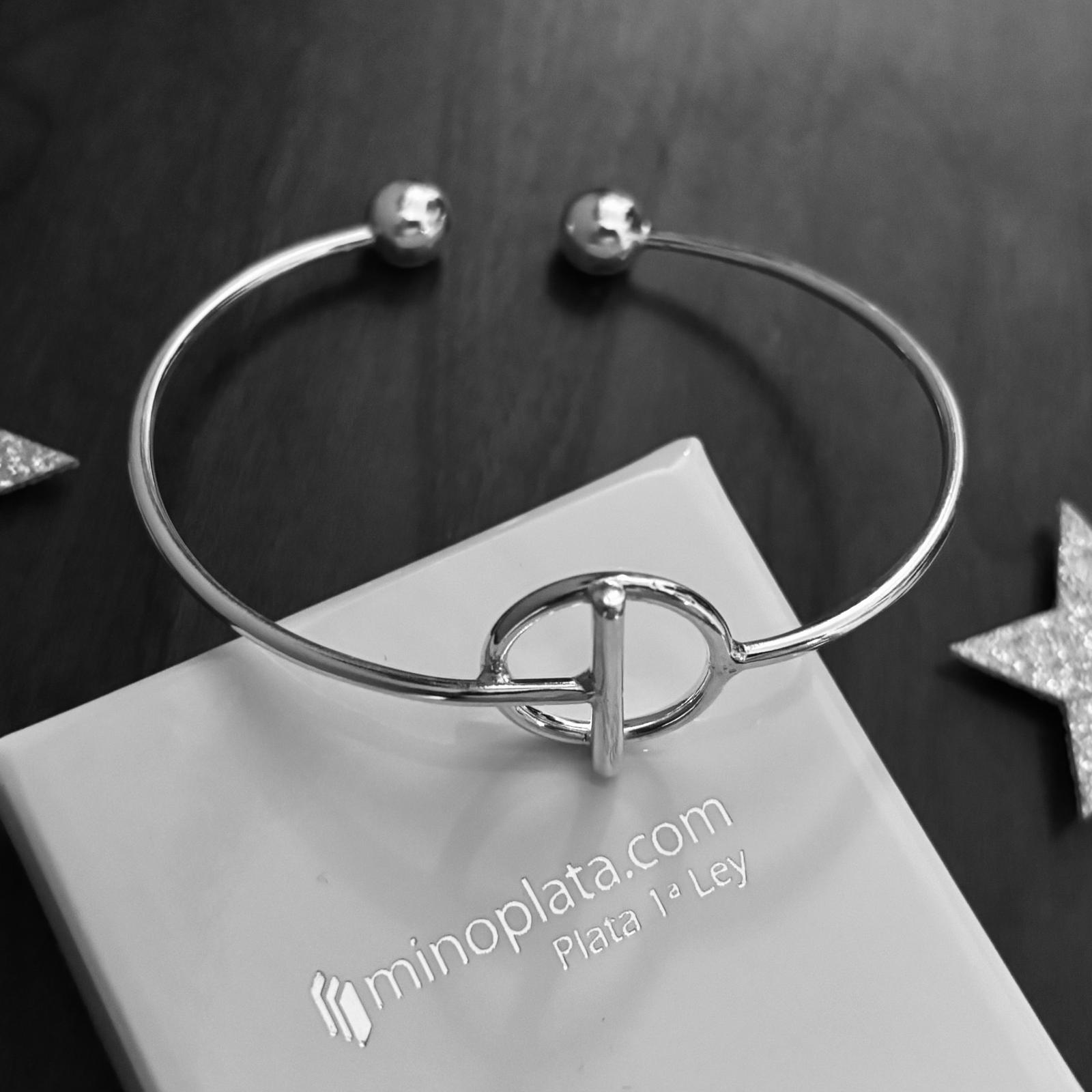 Brazalete Karma barra de Plata de ley 1