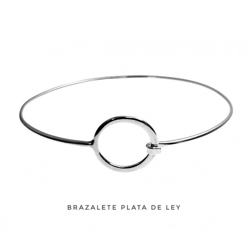 Pulsera Brazalete motivo Karma de Plata de ley