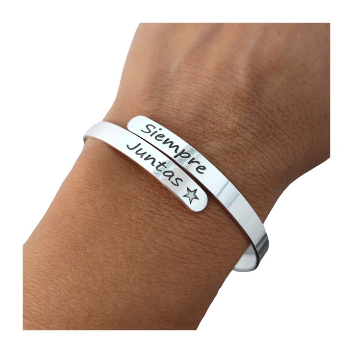 Brazalete de Plata de ley siempre juntas
