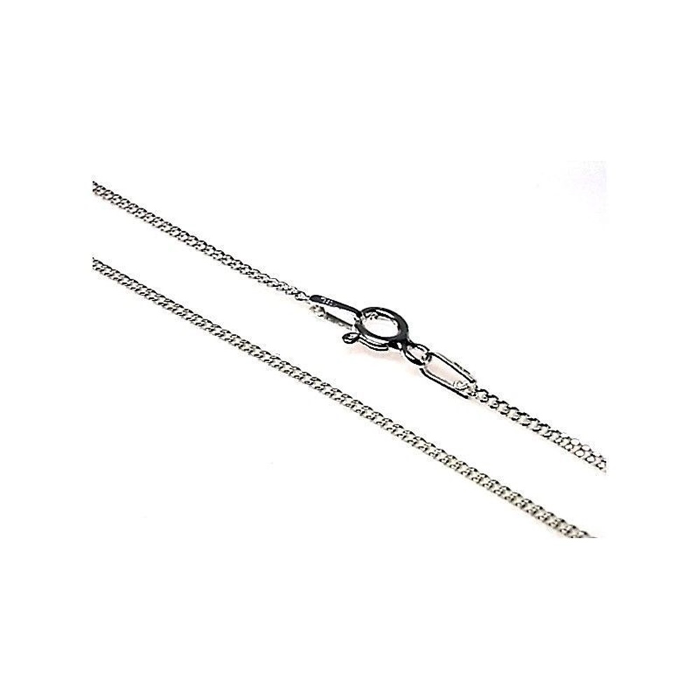 Cadena barbada de Plata de ley 40 Cm.