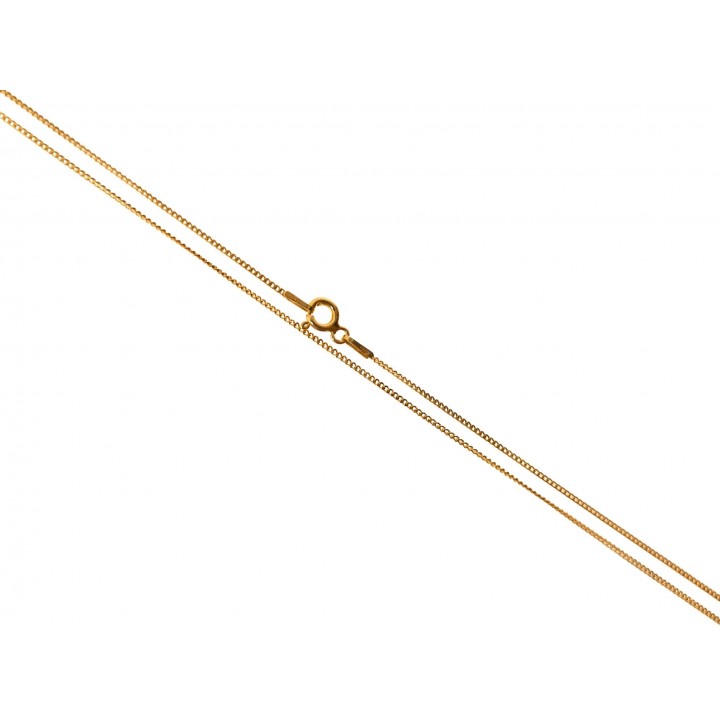 Cadena 40cm barbada de Plata chapada dorada 1