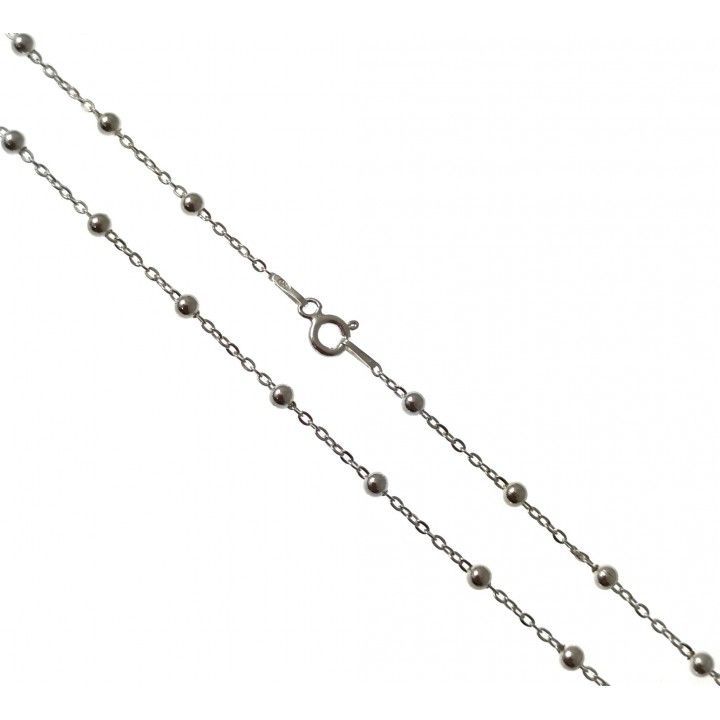 Cadena 45cm bolitas de Plata de ley 925 2