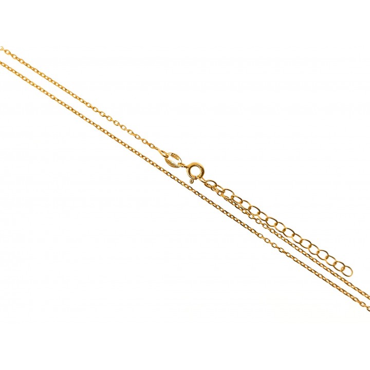 Cadena 45cm forzada de Plata de ley dorada 1