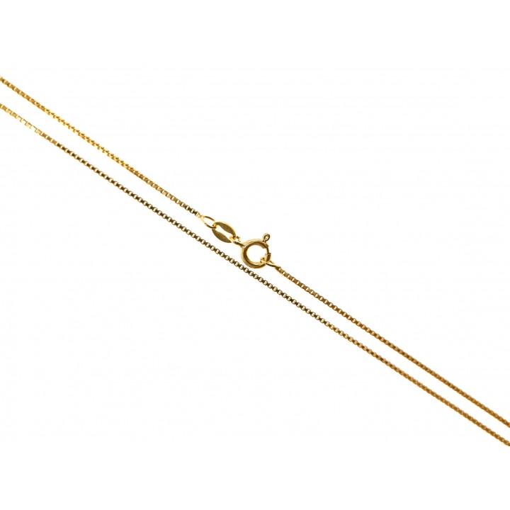 Cadena 45cm modelo Veneciana de Plata de ley chapada dorada 1