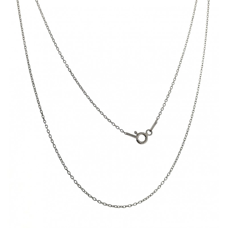 Cadena forzada fina de Plata de ley 45 Cm.