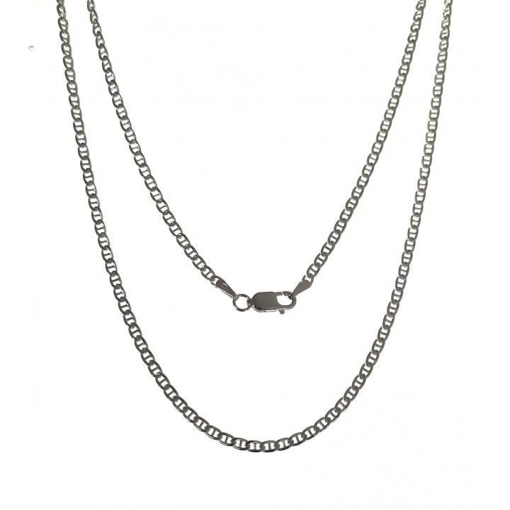 Cadena marina en Plata de ley 45 Cm. 2,5 Mm.