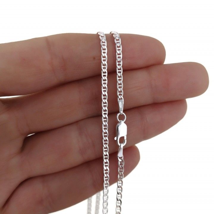 Cadena marina en Plata de ley 45 Cm. 2,5 Mm. 1