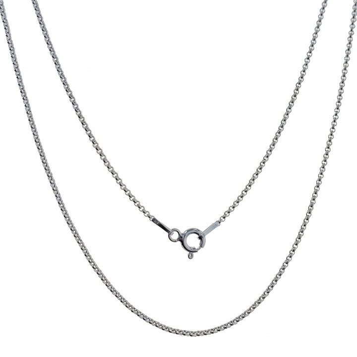 Cadena rolo 45 Cm. 1,5 Mm. de Plata de ley