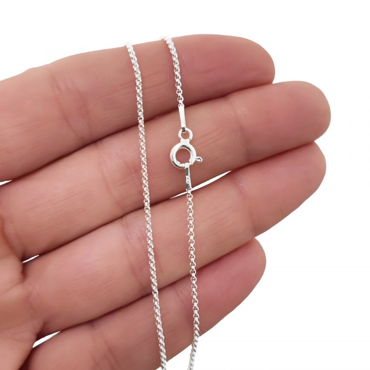 Cadena rolo 45 Cm. 1,5 Mm. de Plata de ley 2