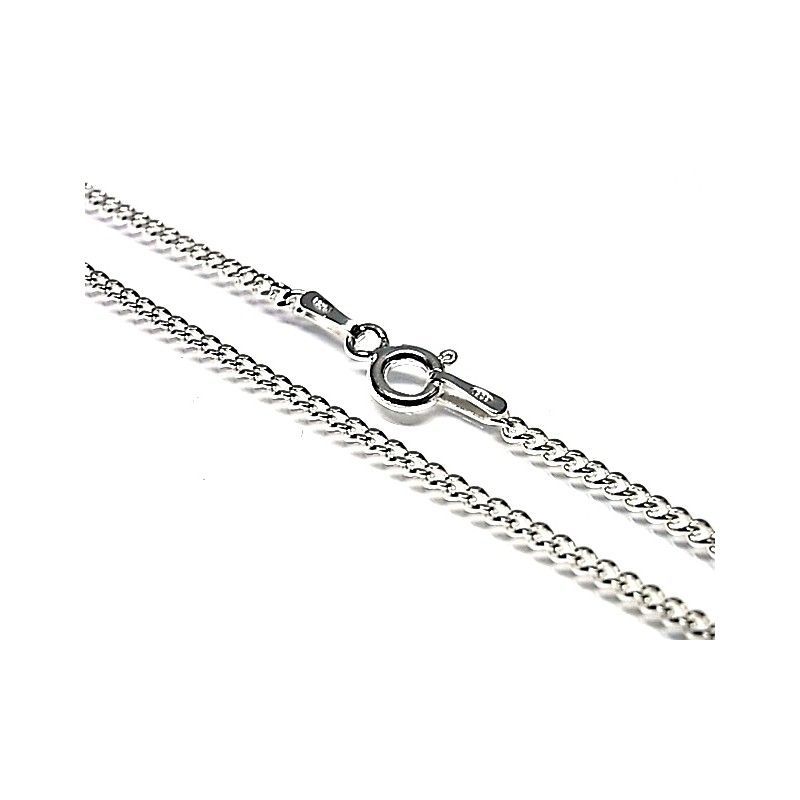 Cadena de Plata de ley 50 Cm.barbada