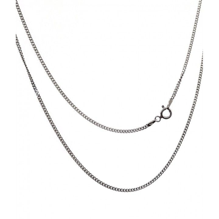 Cadena barbada de Plata de ley 45 Cm. 1